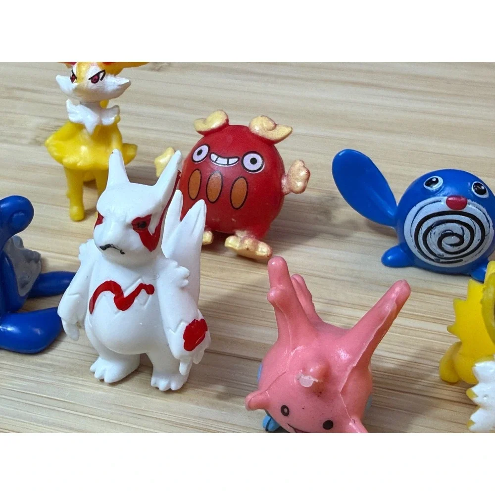 Pokemon Mini Figure Lot 9pc Jolteon Poliwag Corsola Lapras Braixen Zangoose